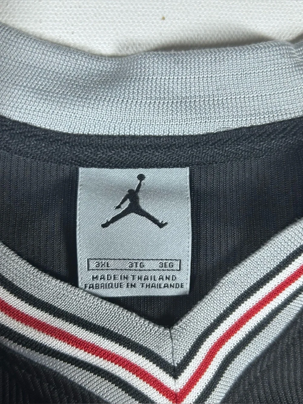 Mens Nike Air Jordan embroidered jersey tank top 3XL Black Gray Red Vintage Y2k